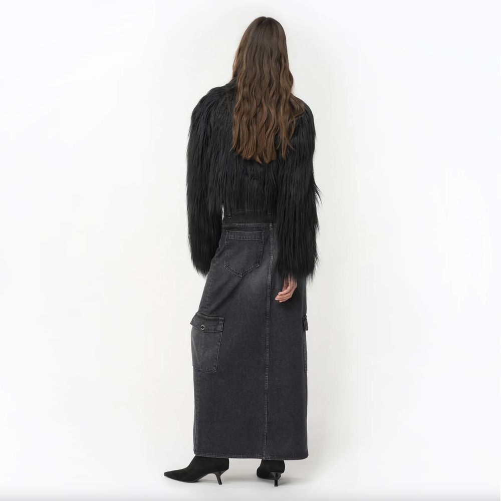 Black Cotton Skirt