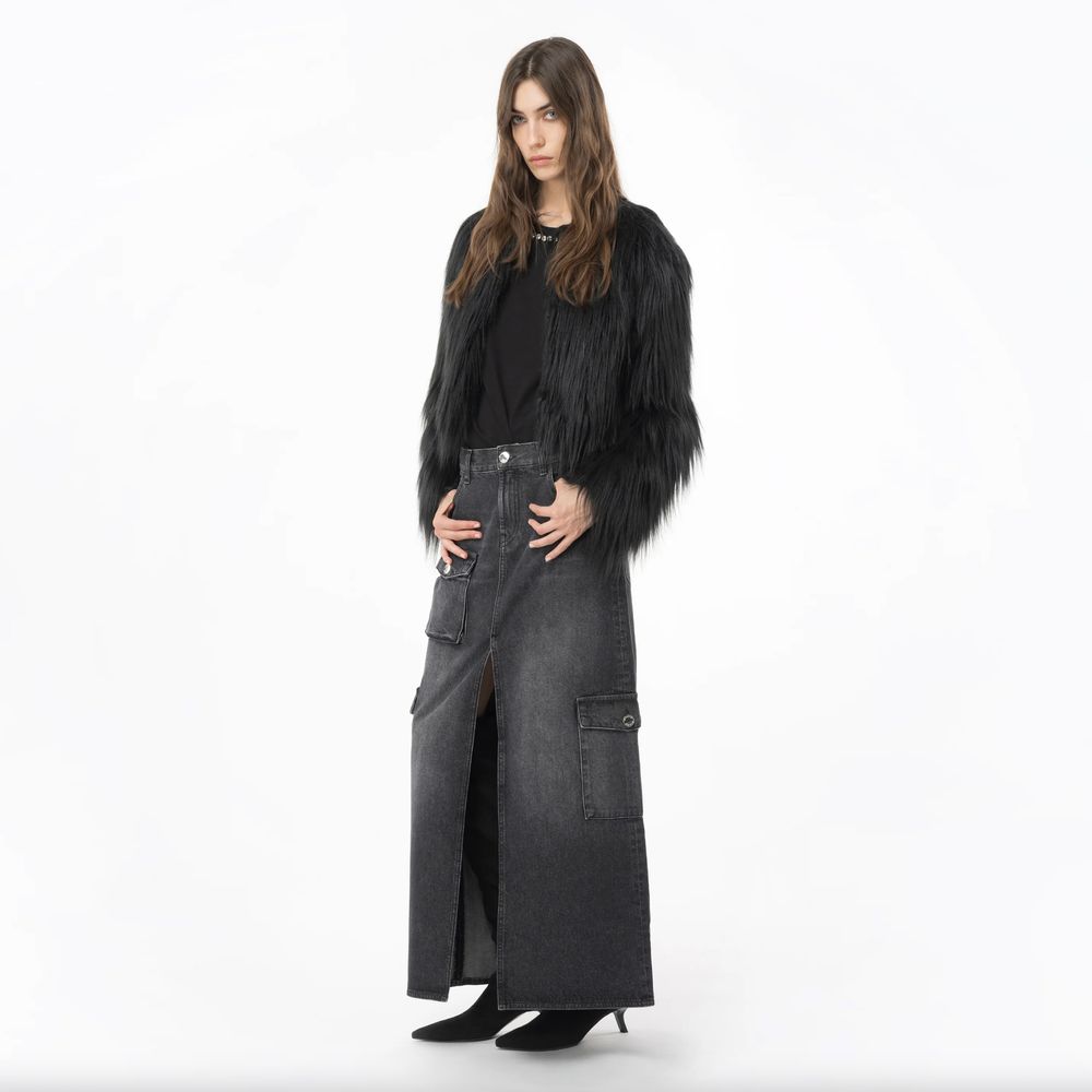 Black Cotton Skirt