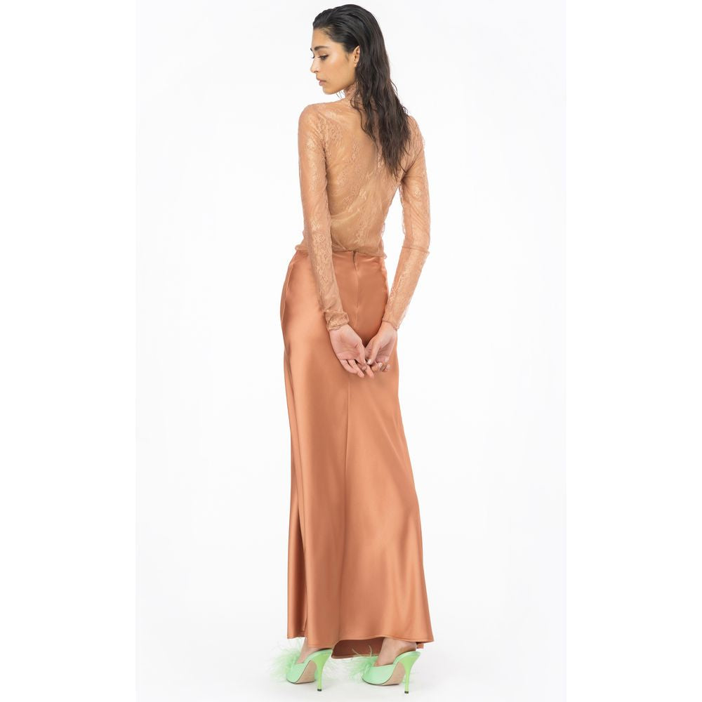 Brown Polyester Skirt
