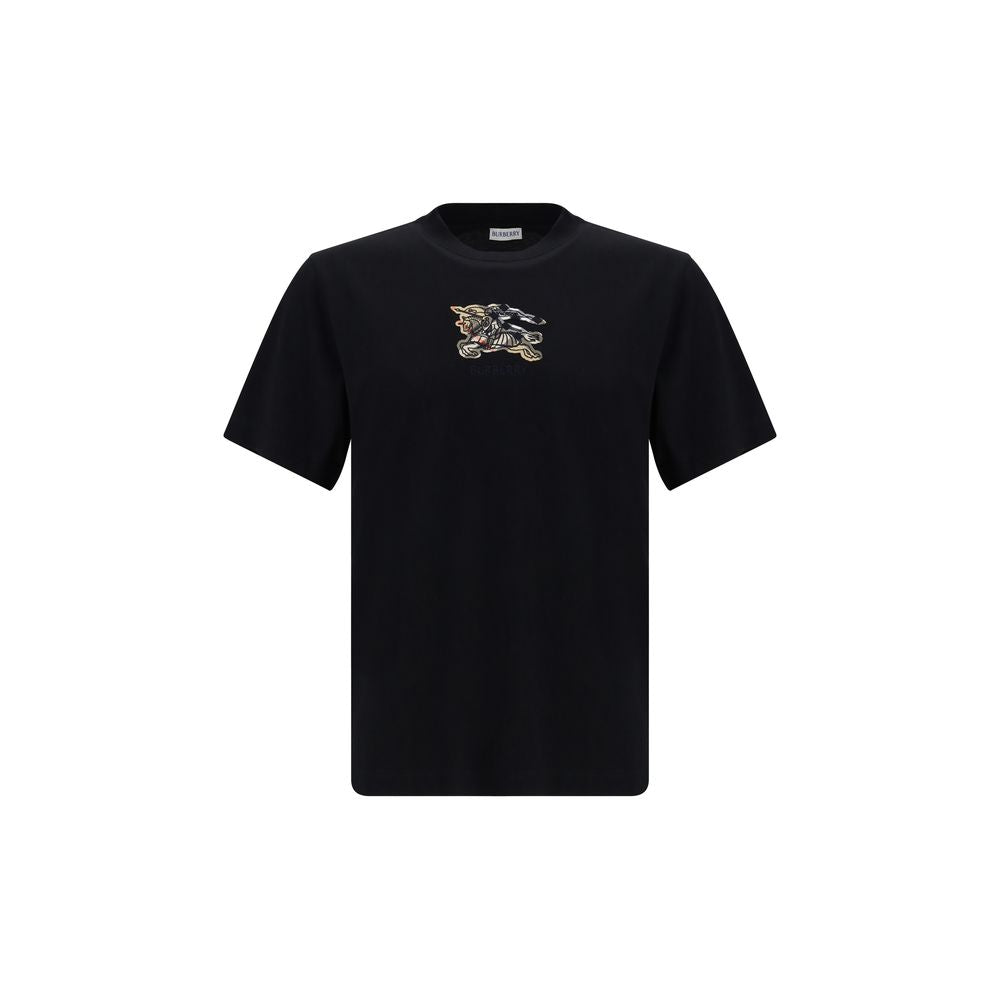 Checked logo cotton T-shirt