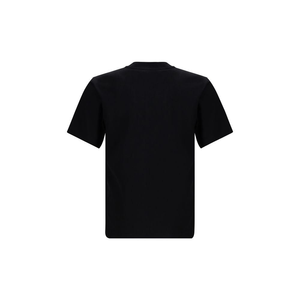 Checked logo cotton T-shirt