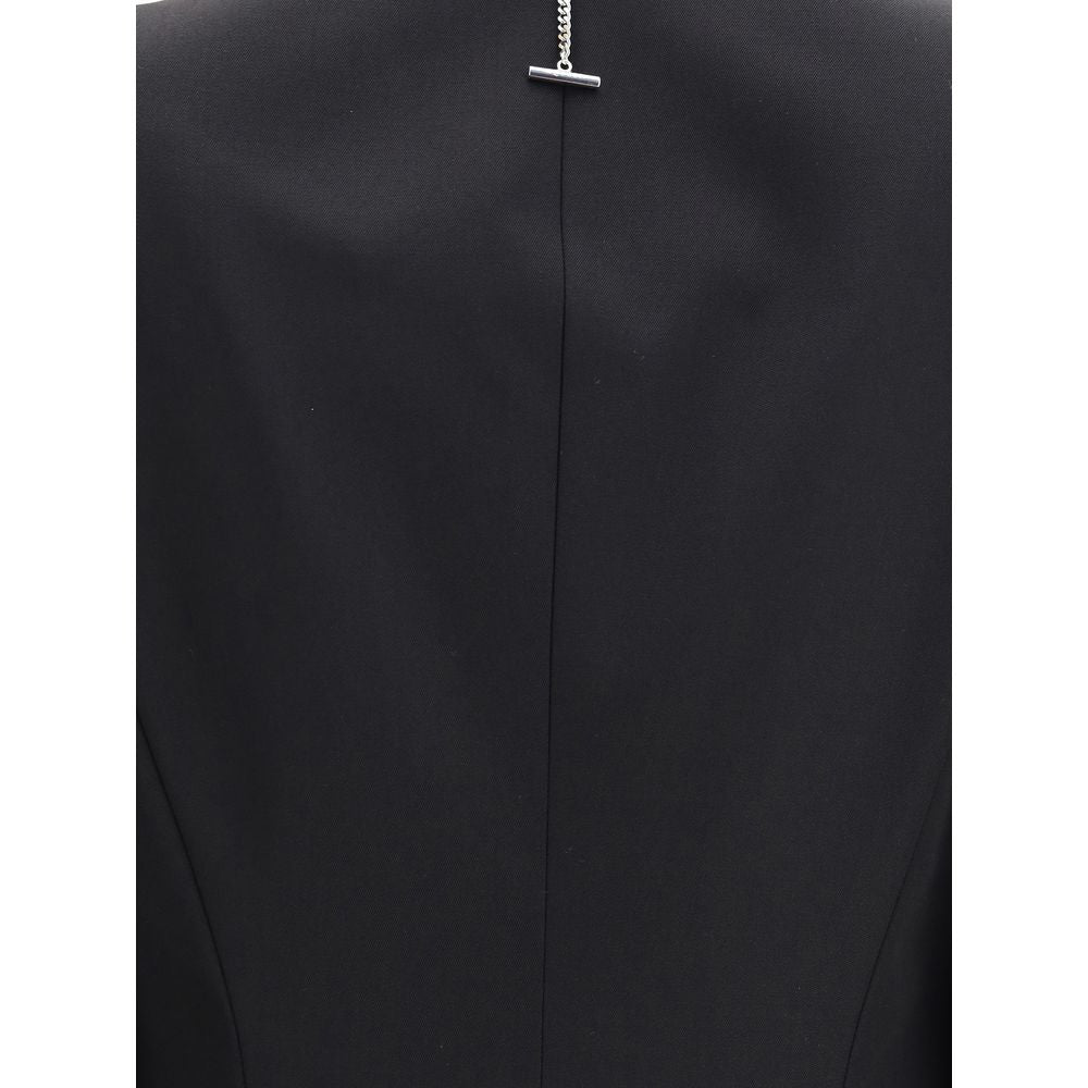Black single-breasted jacket