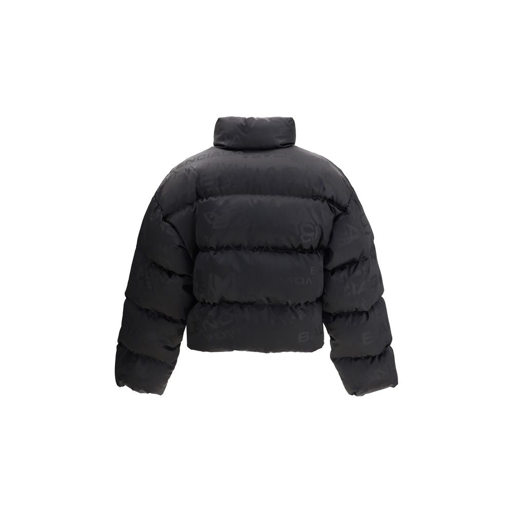 Cropped Puffer Jacket with logo motif