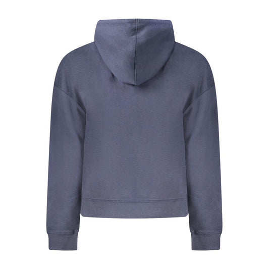 Blue Cotton Women Sweater