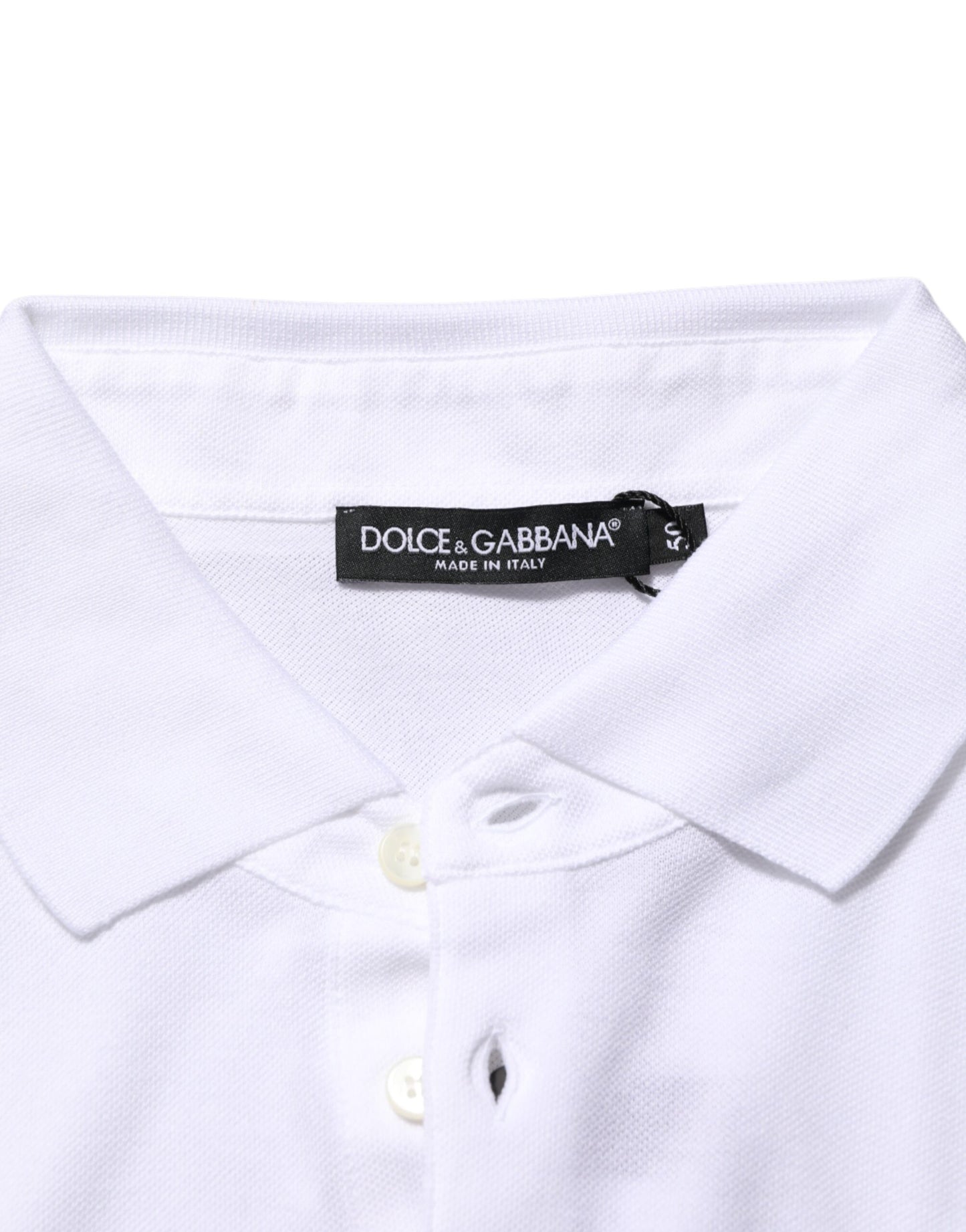 White Collared Short Sleeves Polo Men T-shirt