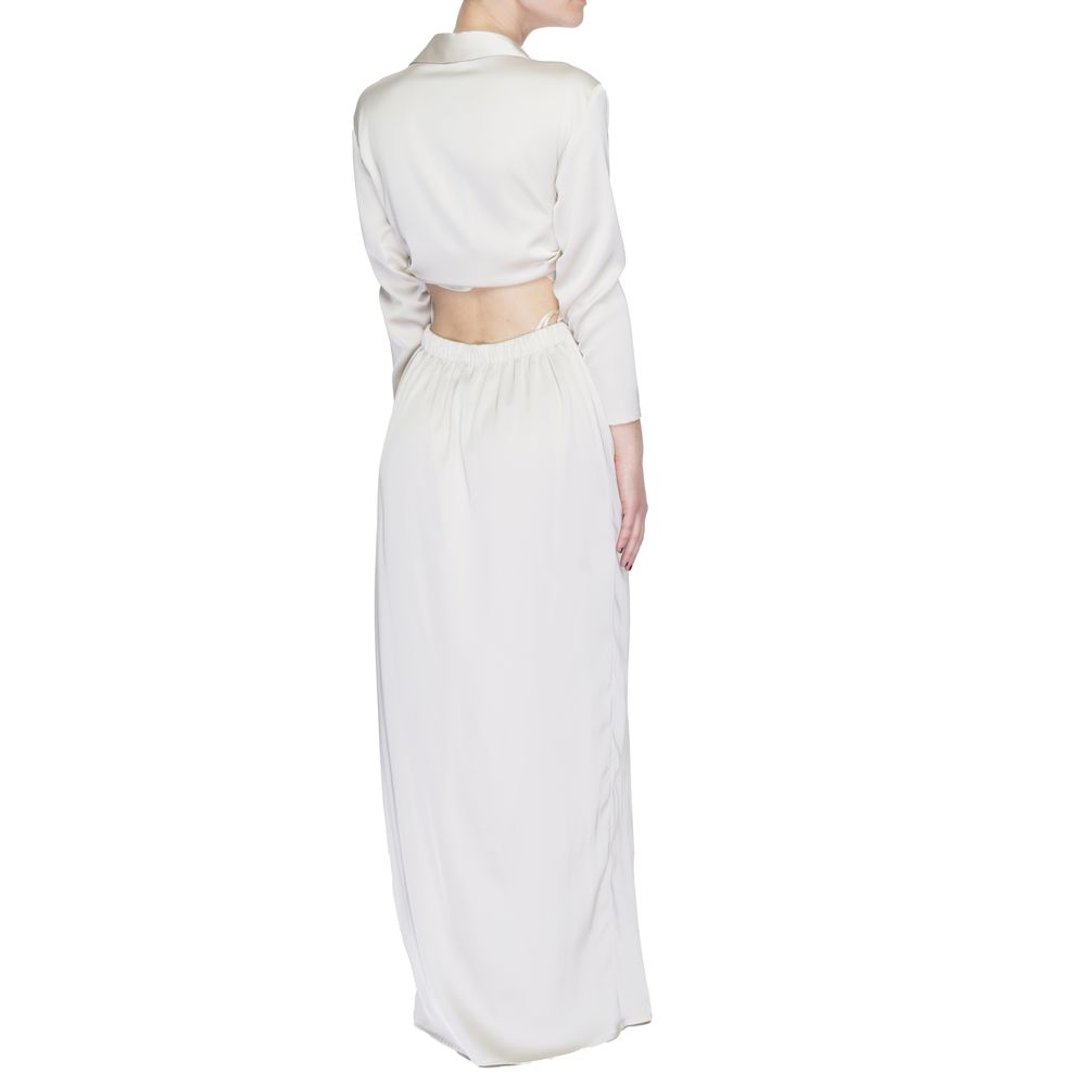 Beige Polyester Long