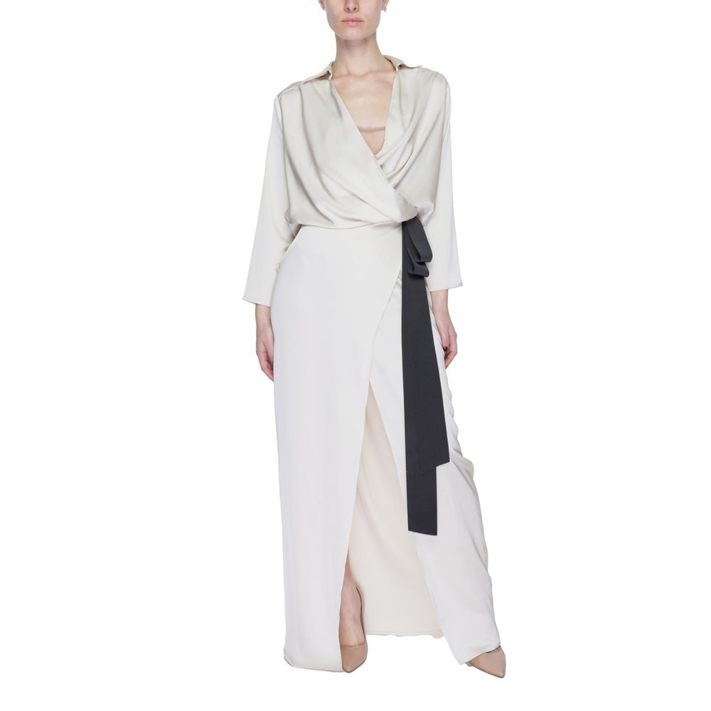 Beige Polyester Long