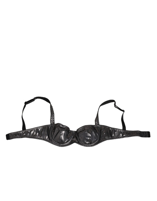 Black Acetate Stretch Balconette Bra Underwear