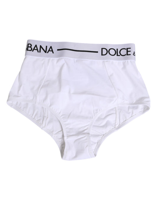 White Nylon Logo Waistband Panty Underwear