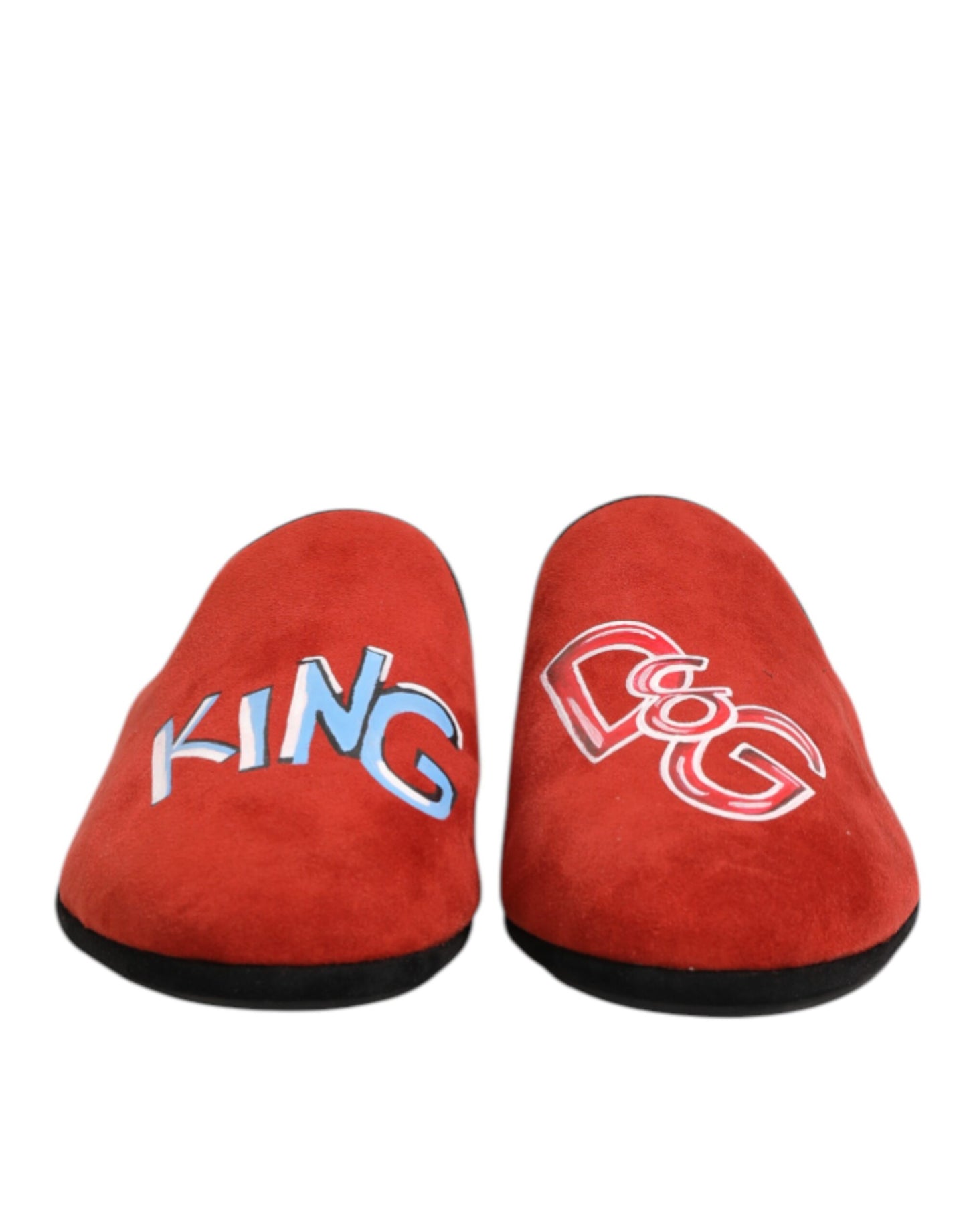 Red Suede DG King Men House Slippers Shoes