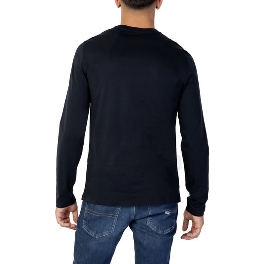 Blue Cotton Long Sleeve T-Shirt