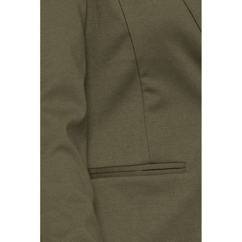 Green Polyester Blazer