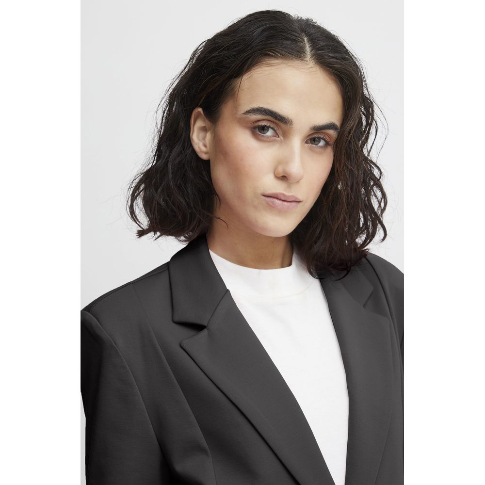 Black Recycled Polyester Blazer