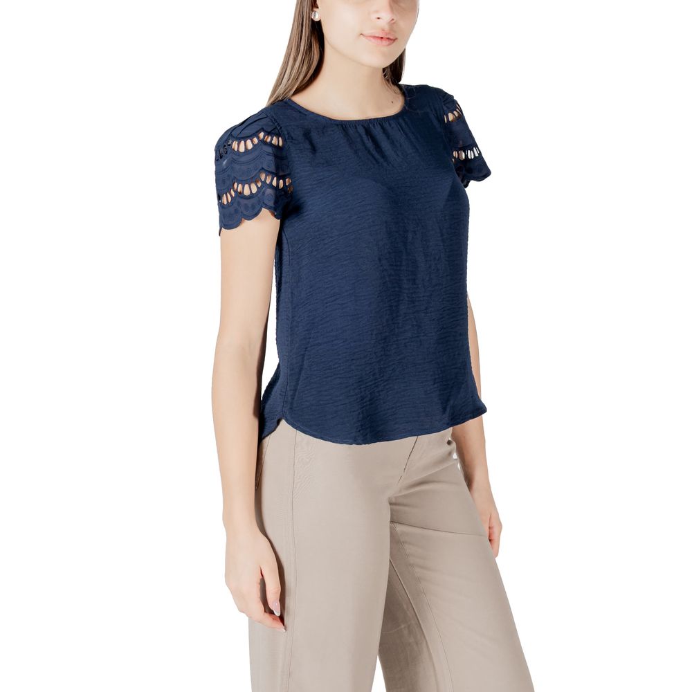 Blue Polyester T-Shirt