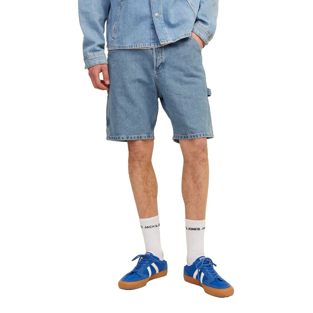 Light Blue Cotton Bermuda Shorts