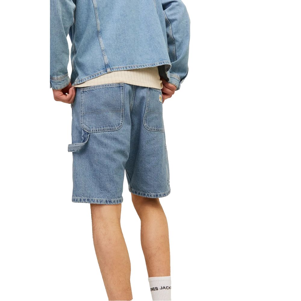 Light Blue Cotton Bermuda