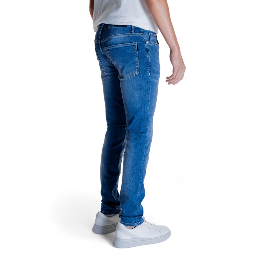 Blue Cotton Slim Fit Jean