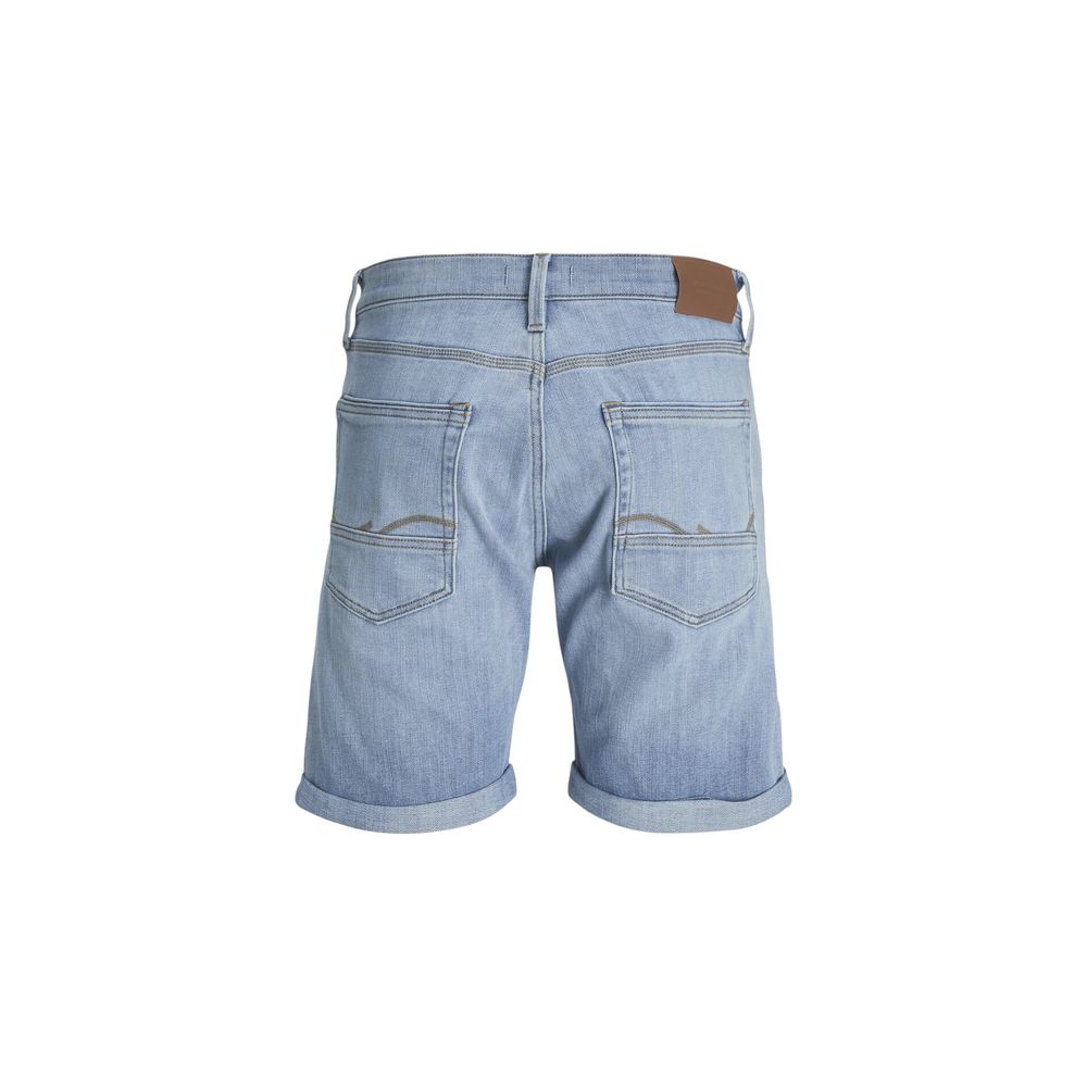 Light Blue Cotton Bermuda Shorts