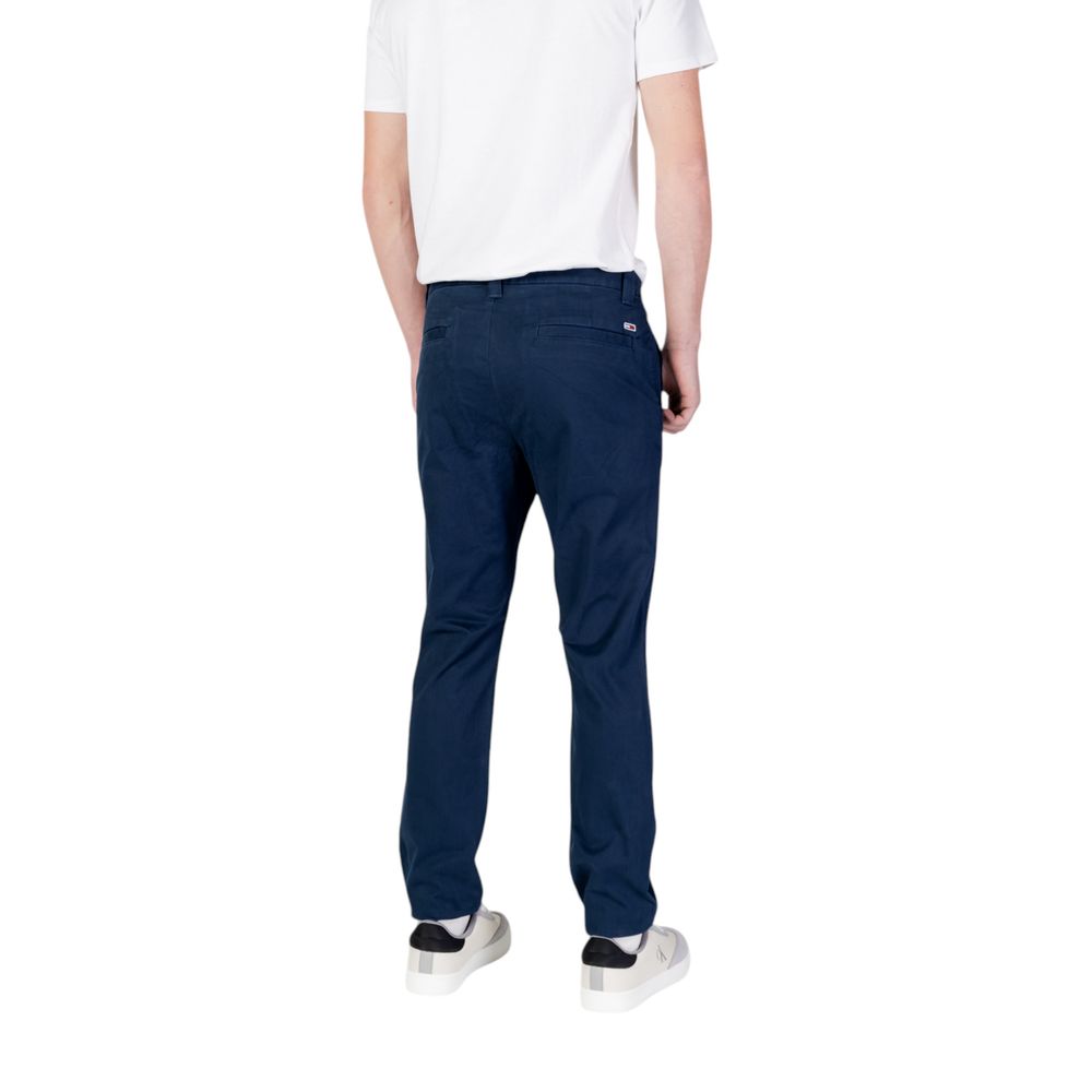 Blue Cotton Skinny Pant