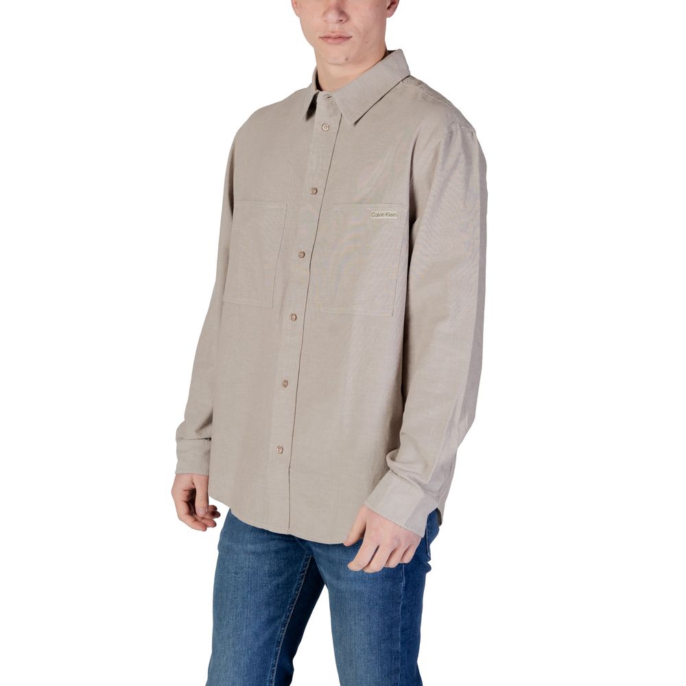 Beige Recycled Cotton Shirt