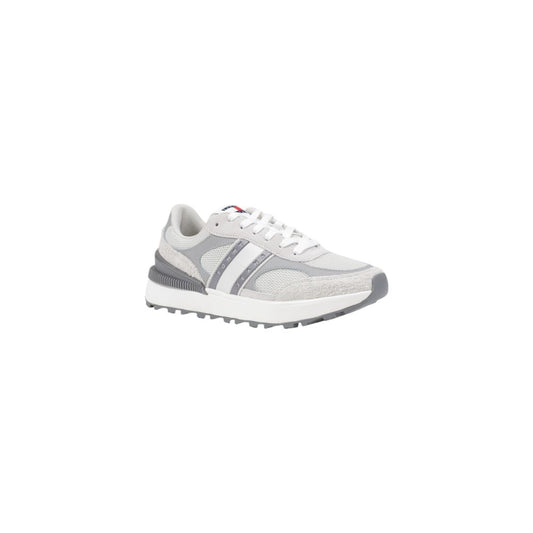 Gray Suede Leather Athletic Sneakers