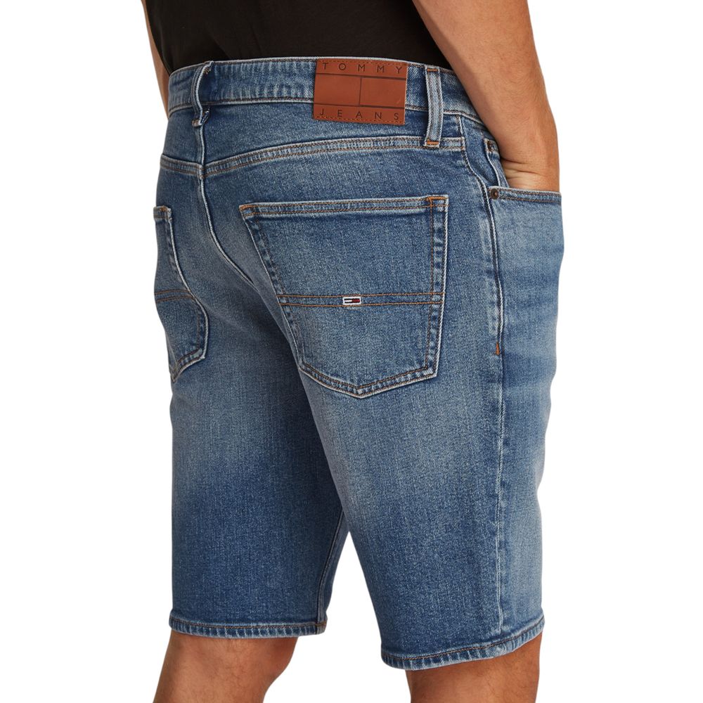 Blue Recycled Cotton Bermuda