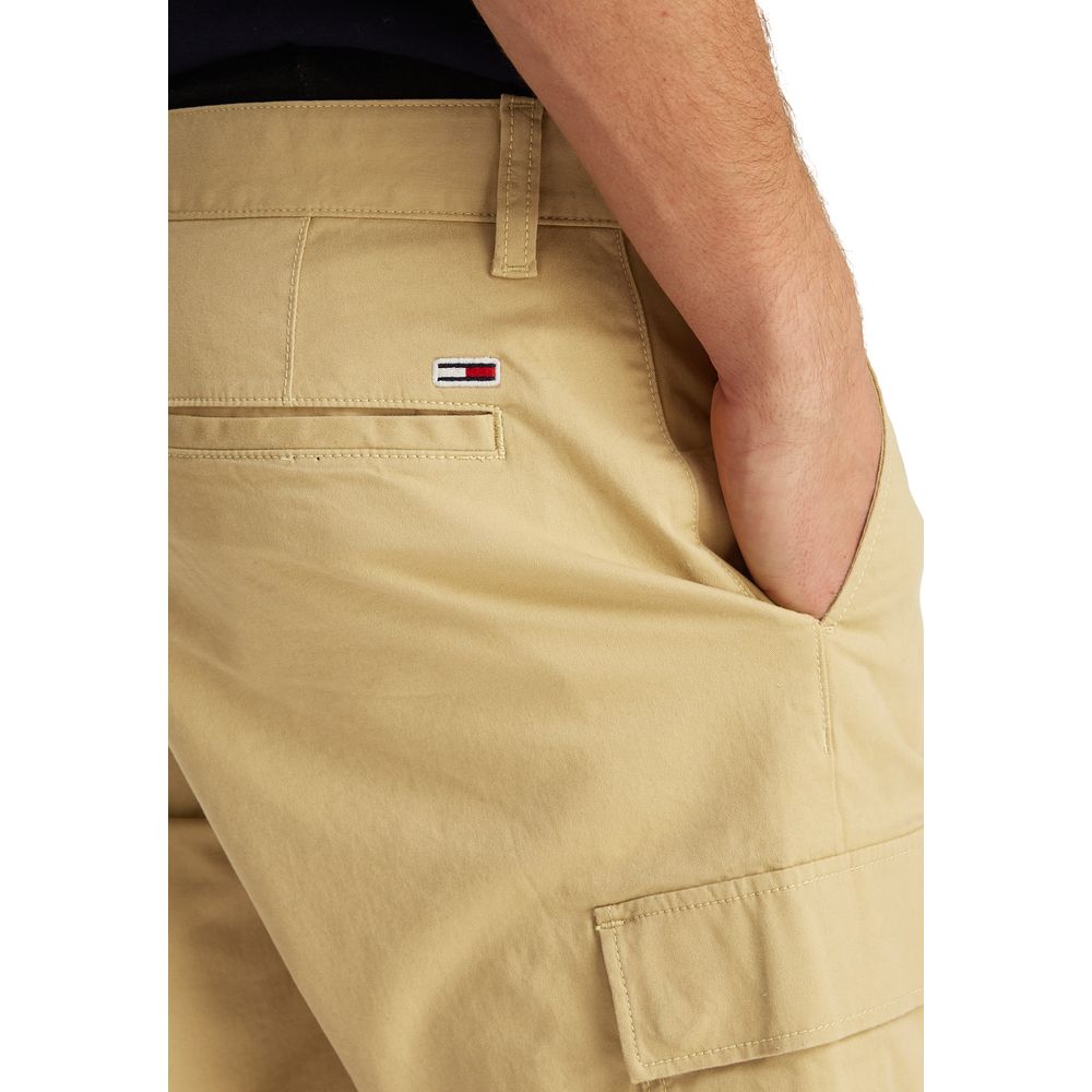 Beige Cotton Bermuda Shorts