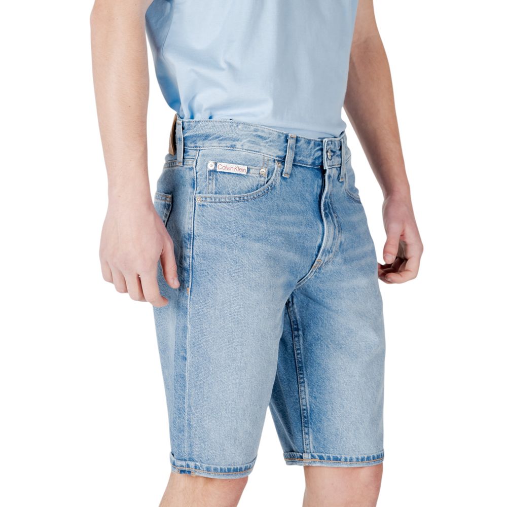 Blue Cotton Bermuda