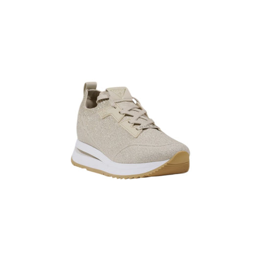 Beige Polyester Low Top Sneakers
