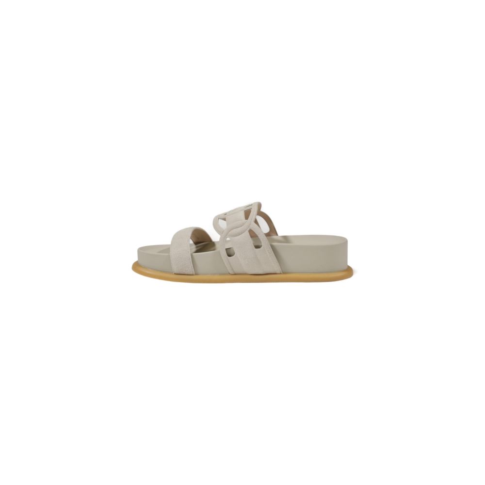Gray Leather Sandal
