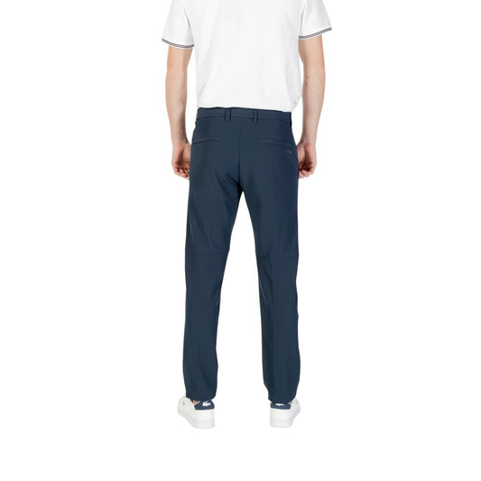 Blue Polyester Skinny Pant