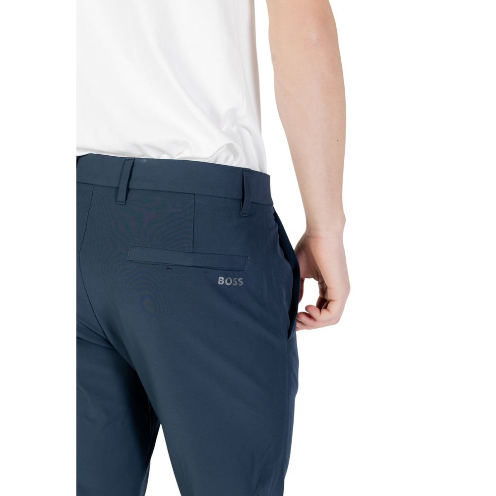 Blue Polyester Skinny Pant
