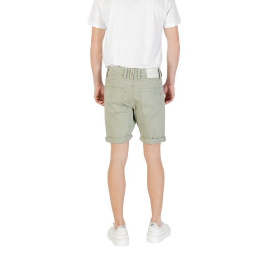 Bicolor Cotton Bermuda Shorts