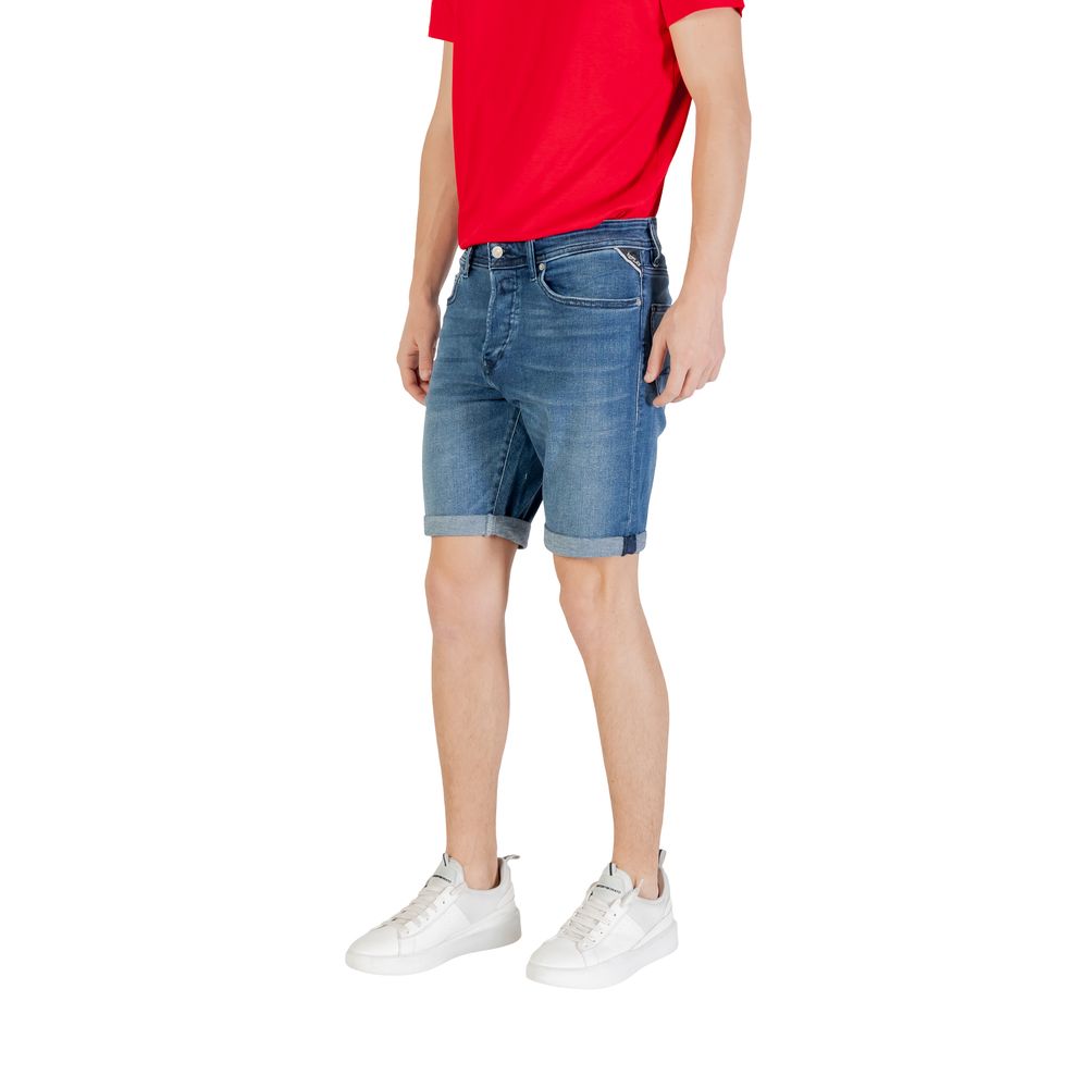 Blue Cotton Bermuda
