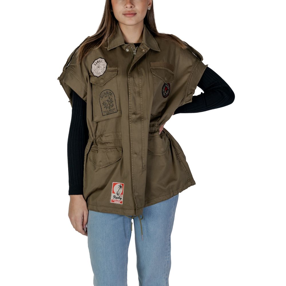 Green Cotton Jackets & Coat