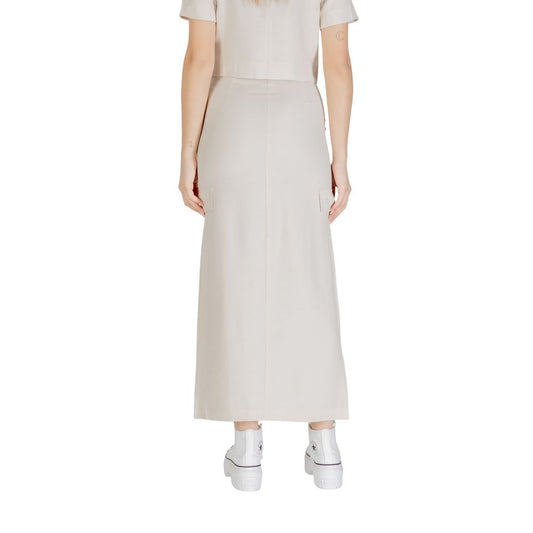 Bicolor Viscose Skirt