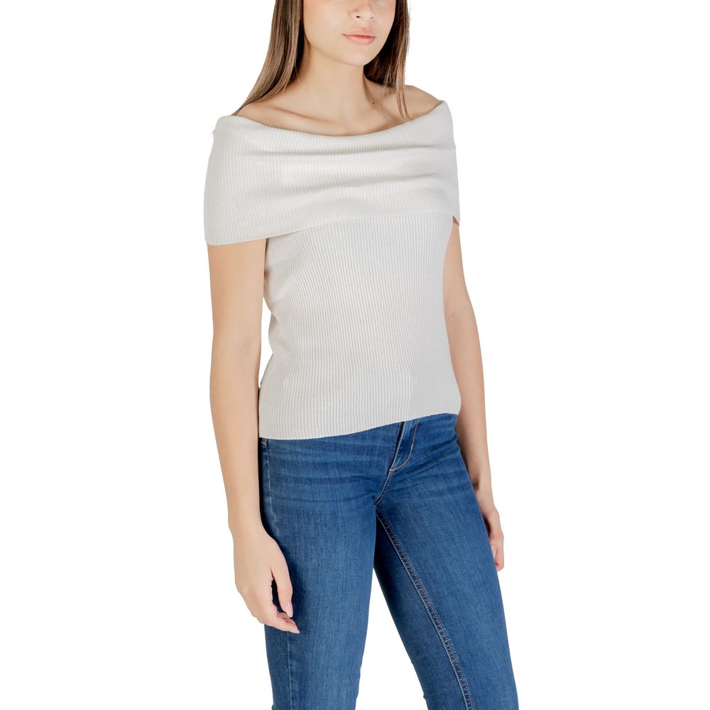 White Polyester Sweater