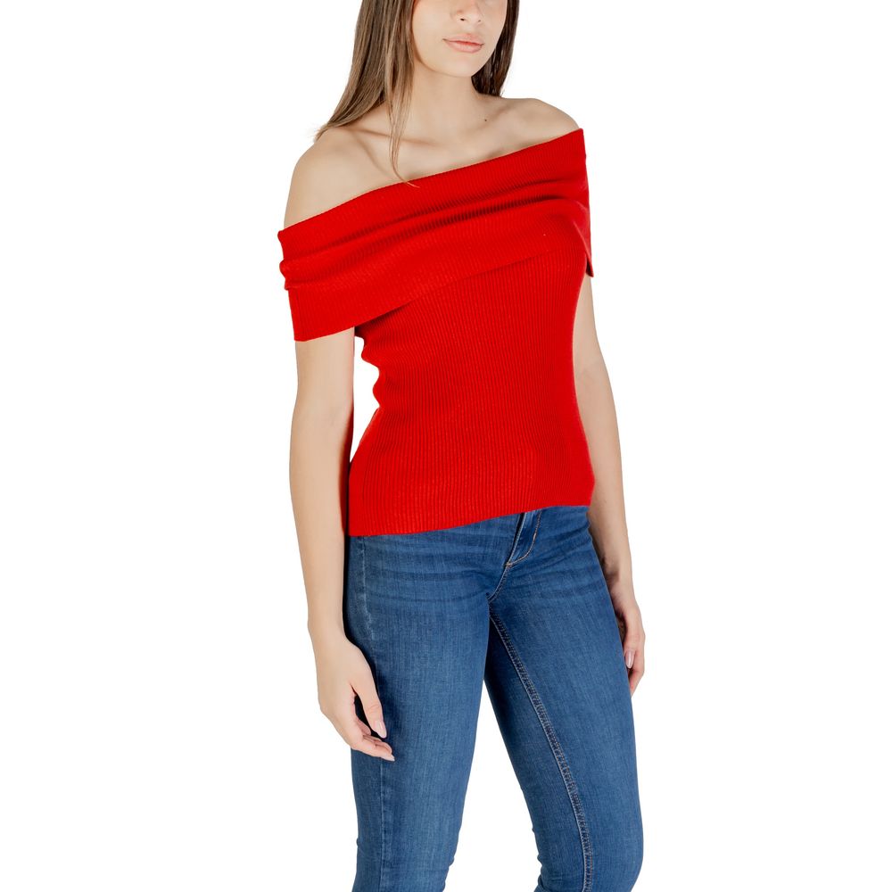 Red Polyester Sweater