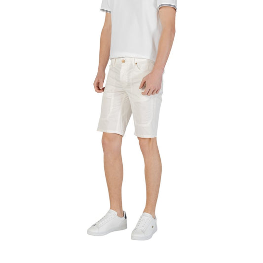 White Cotton Bermuda Shorts
