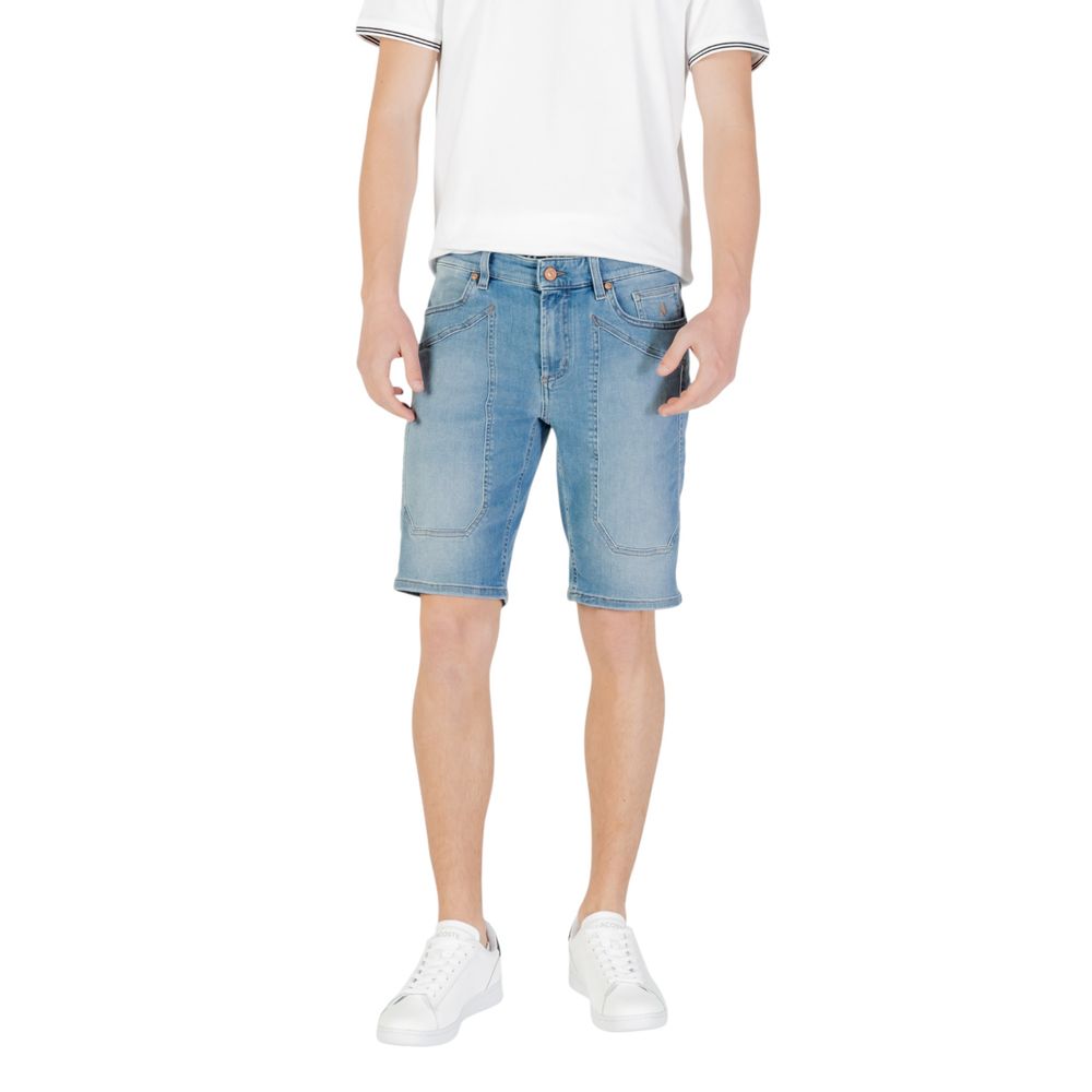 Light Blue Cotton Bermuda