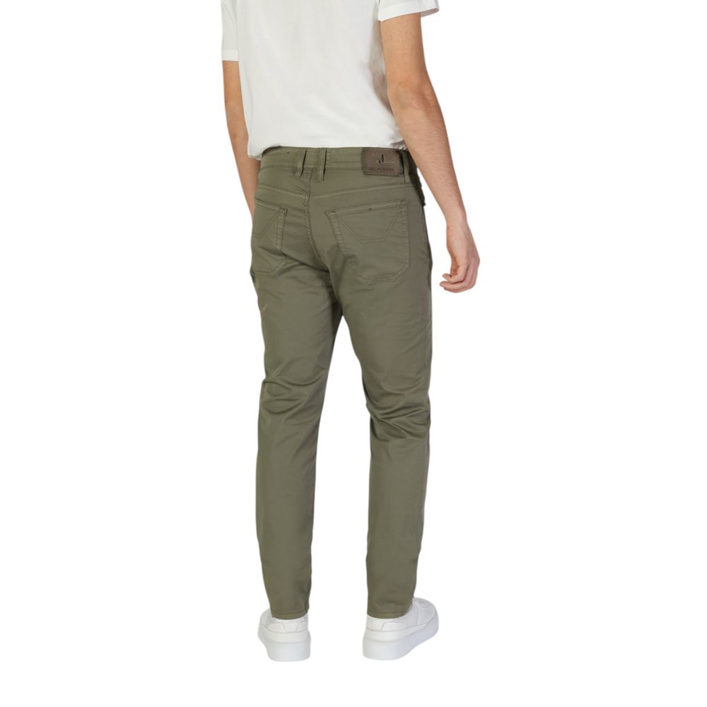 Green Cotton Skinny Pant