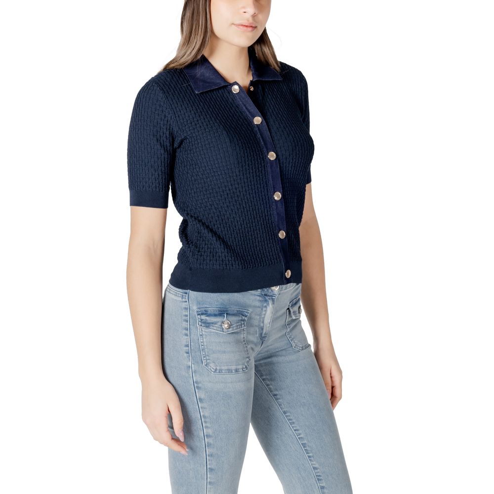 Blue Polyester Sweater