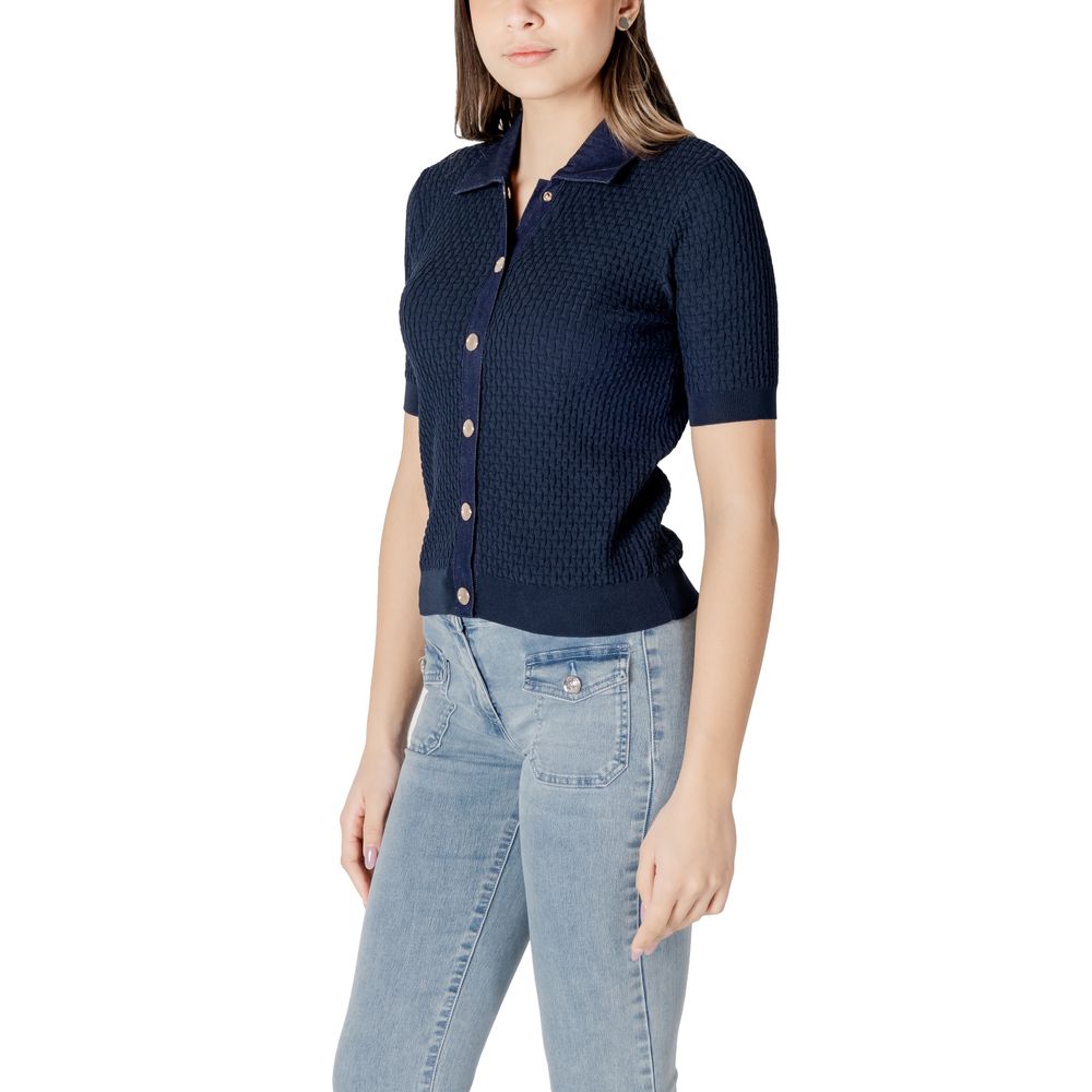 Blue Polyester Sweater