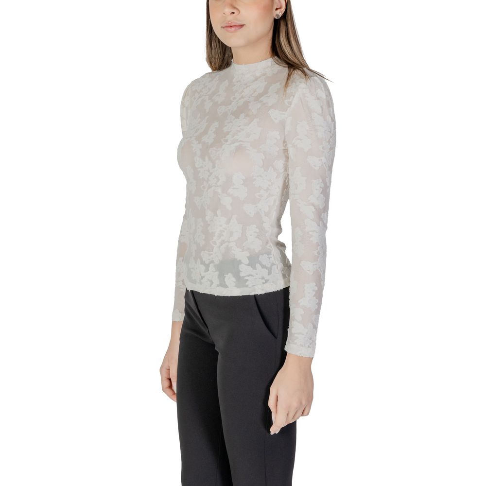 Cream Polyester Long Sleeve