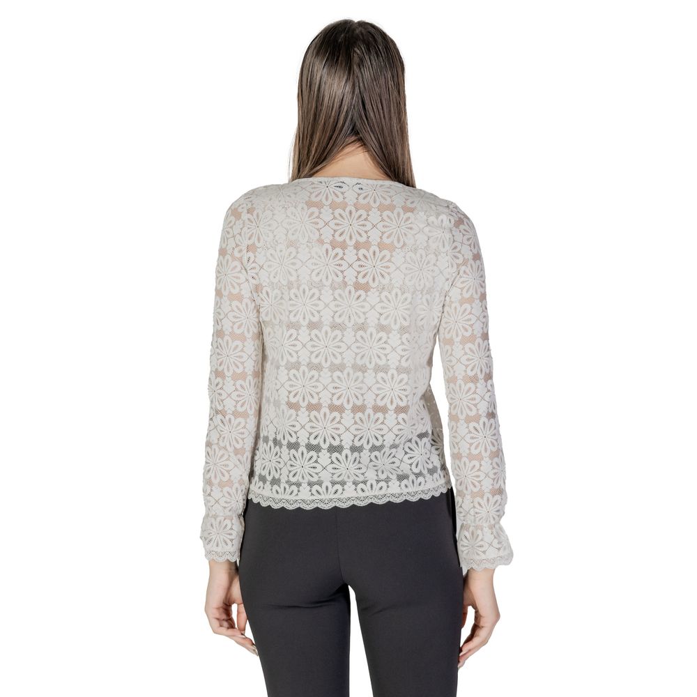 Cream Polyamide Long Sleeve