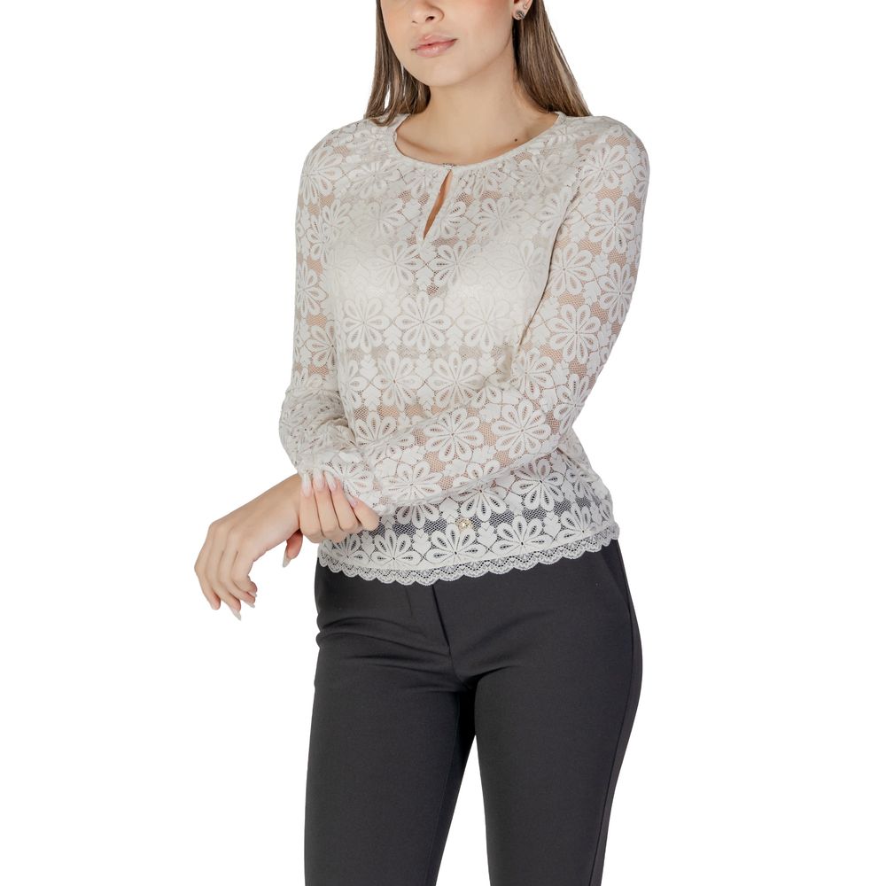 Cream Polyamide Long Sleeve