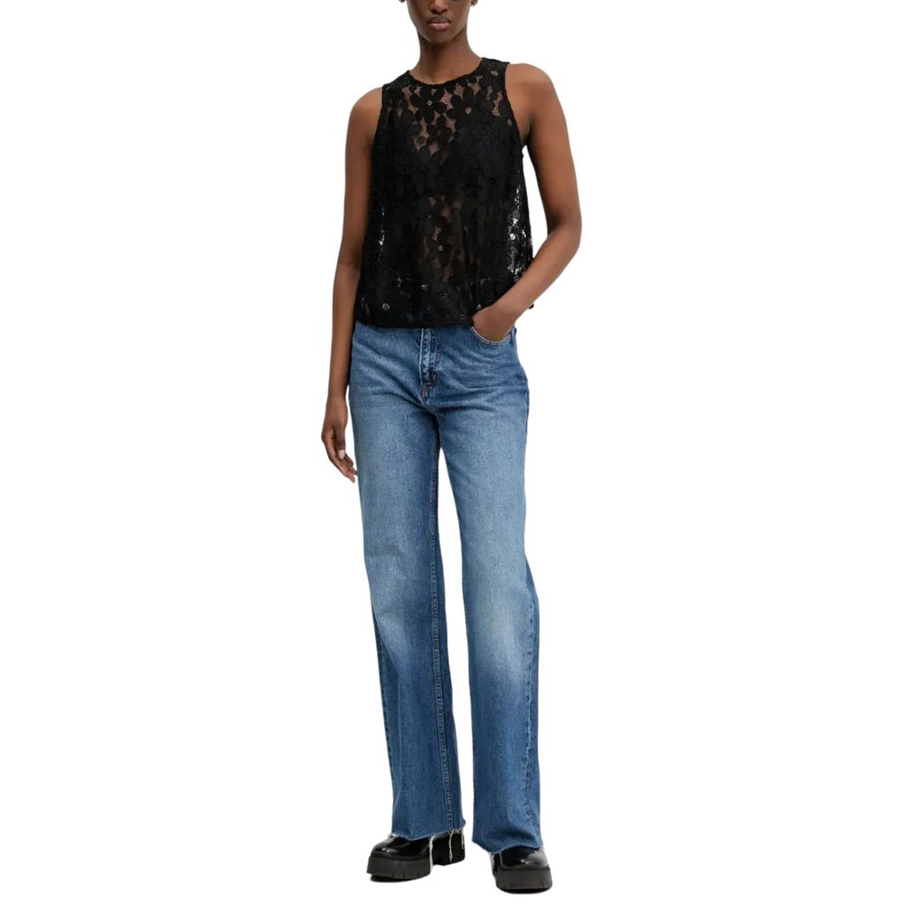Black Polyester Tank Top