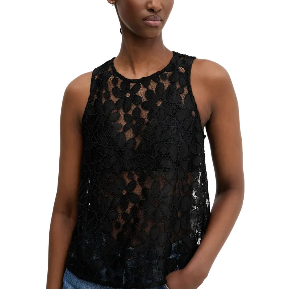 Black Polyester Tank Top