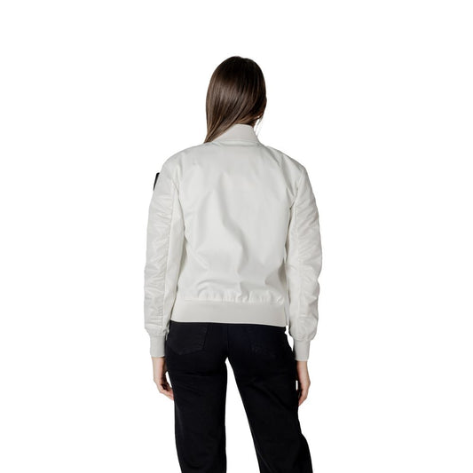 White Polyamide Bomber