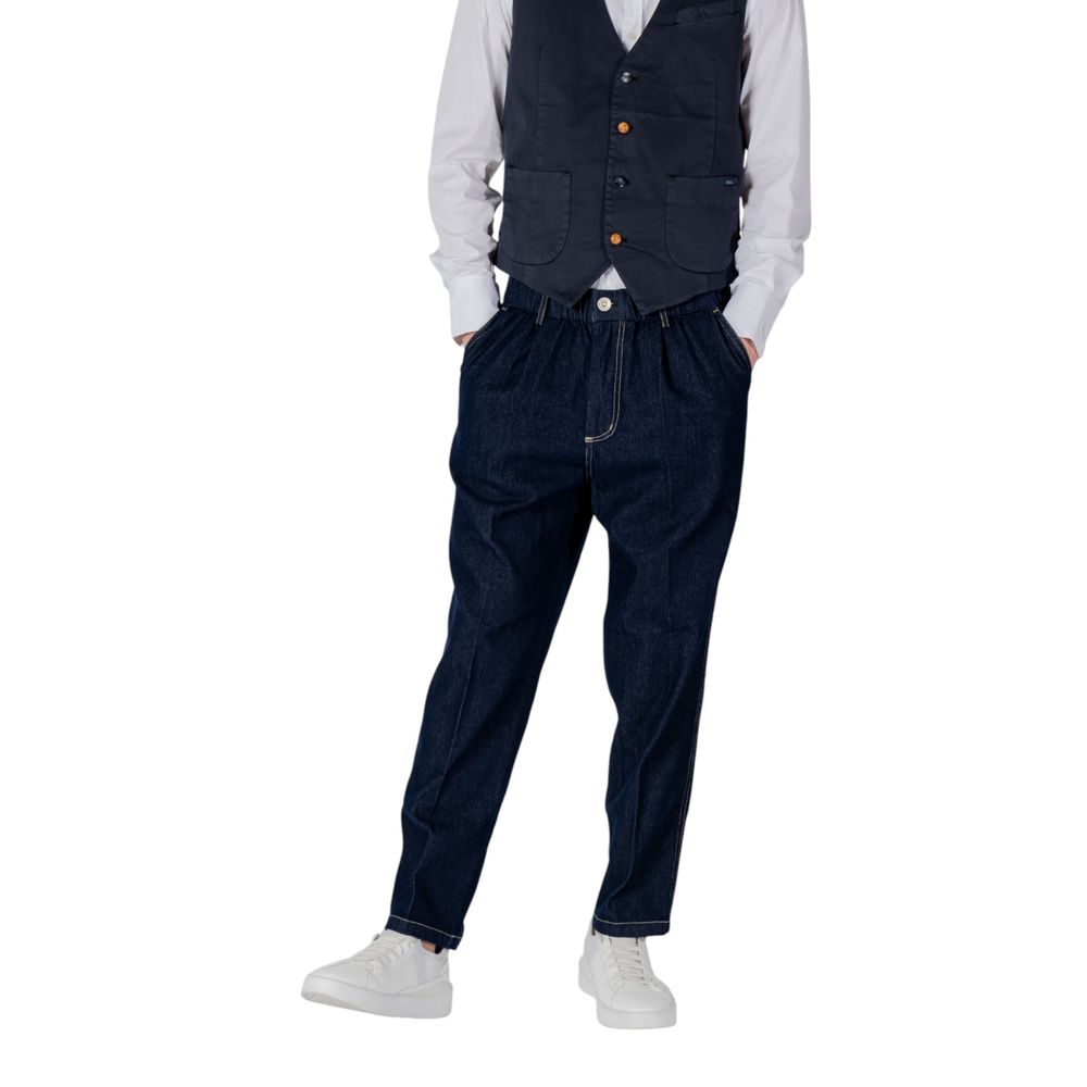 Blue Cotton Relaxed Fit Jean